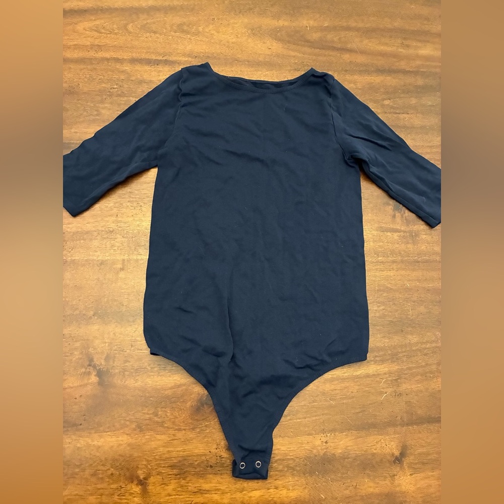 Free People Intimately Bodysuit Women’s XS Small Navy Blue Short Sleeve Basic